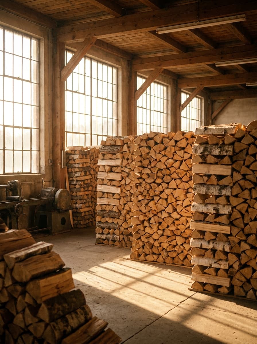 Espacio de almacenamiento de leña de Woodenza