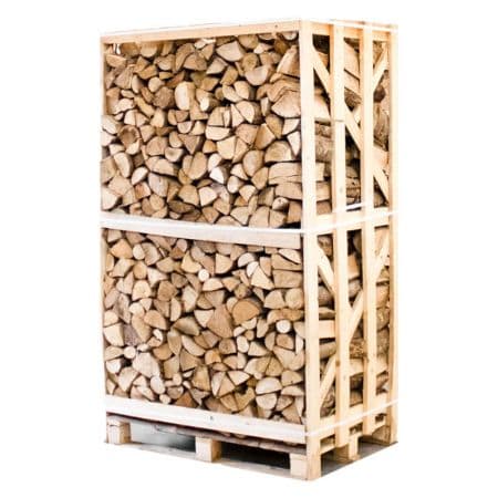 Palé de troncos de fresno de 25 cm, secados en horno